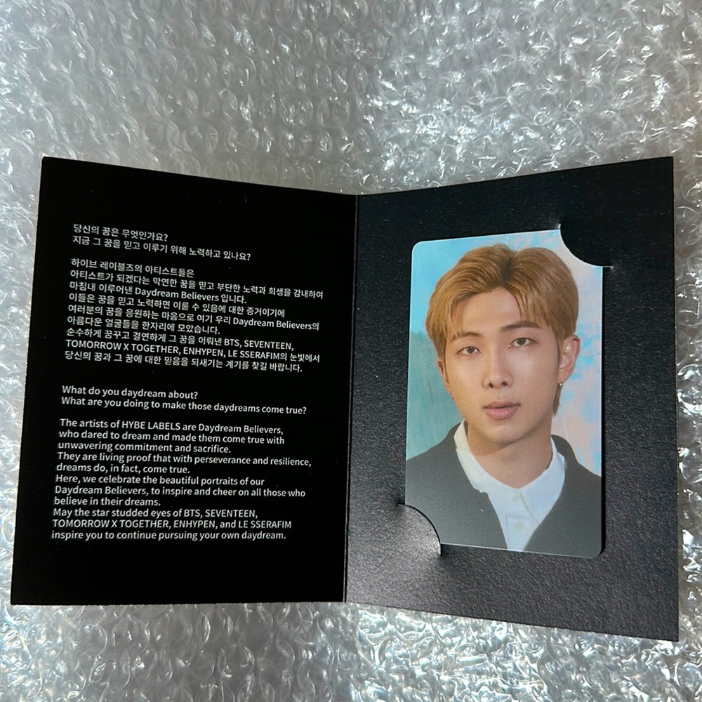 hybe bts daydream believers photocard - RM